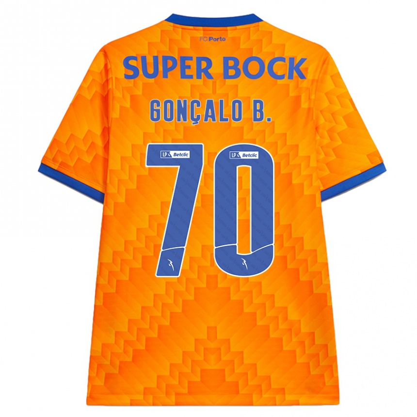 Niño Fútbol Camiseta Gonçalo Borges #70 Naranja 2ª Equipación 2024/25