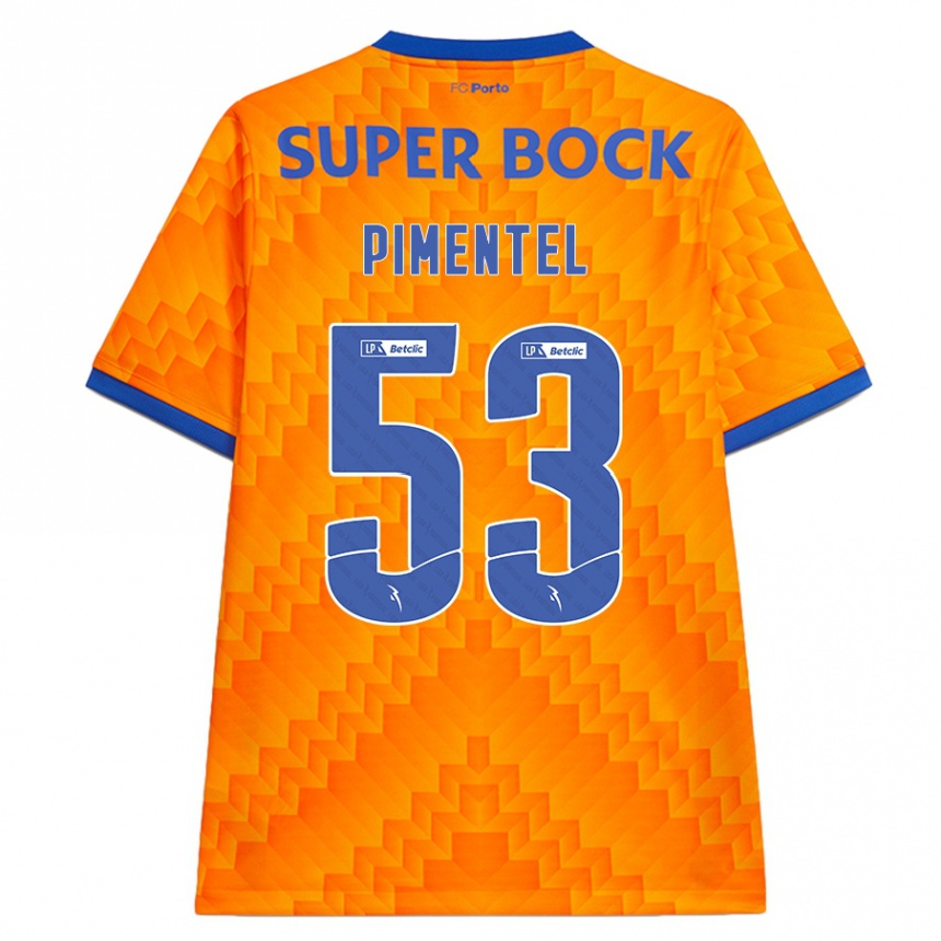 Niño Fútbol Camiseta Eric Pimentel #53 Naranja 2ª Equipación 2024/25