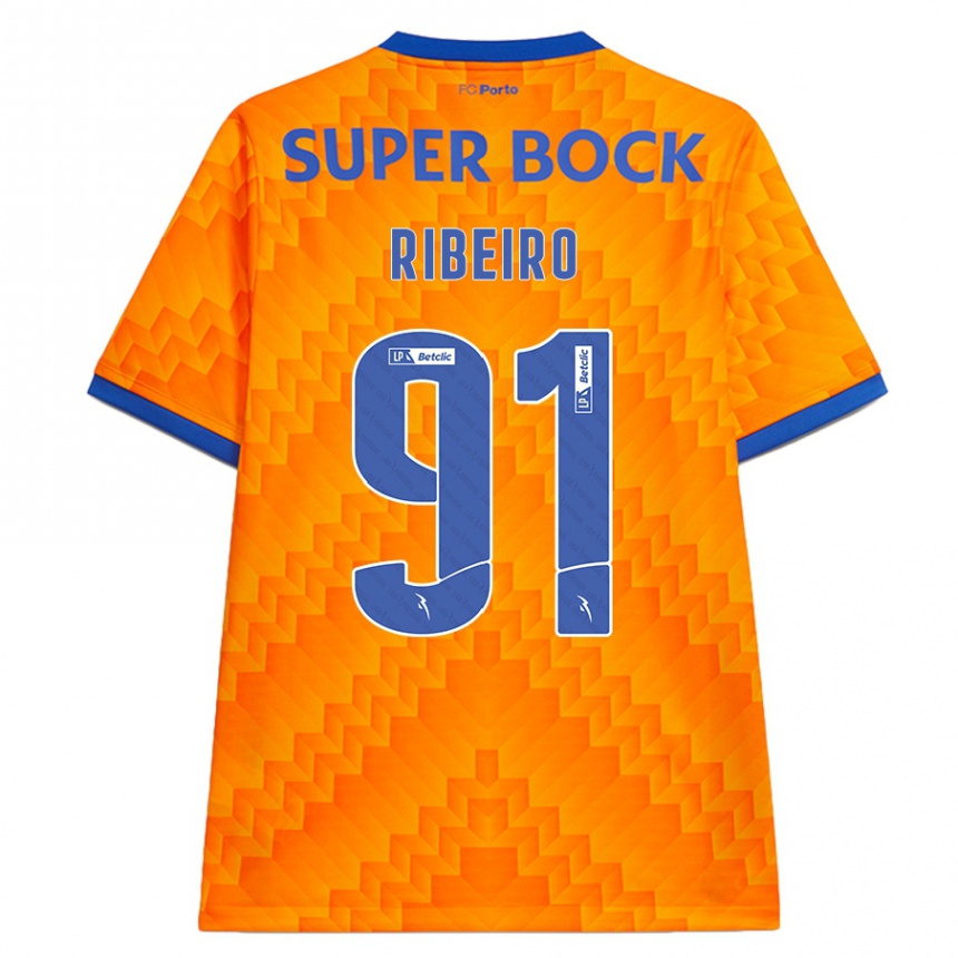 Niño Fútbol Camiseta Gonçalo Ribeiro #91 Naranja 2ª Equipación 2024/25