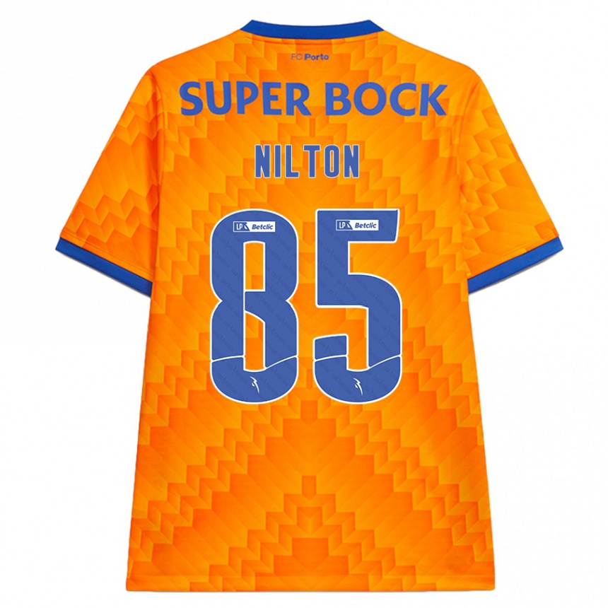 Niño Fútbol Camiseta Nilton #85 Naranja 2ª Equipación 2024/25