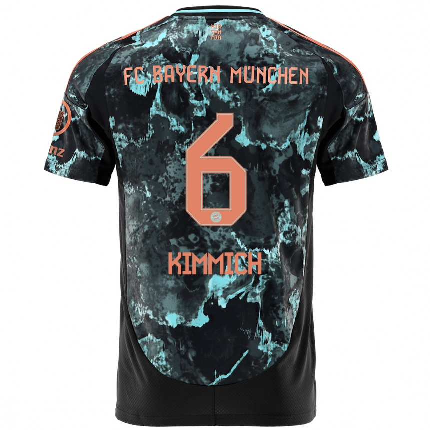 Niño Fútbol Camiseta Joshua Kimmich #6 Negro 2ª Equipación 2024/25