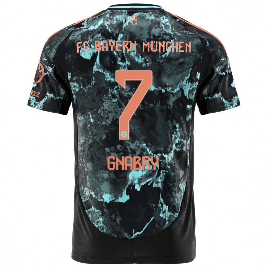 Niño Fútbol Camiseta Serge Gnabry #7 Negro 2ª Equipación 2024/25