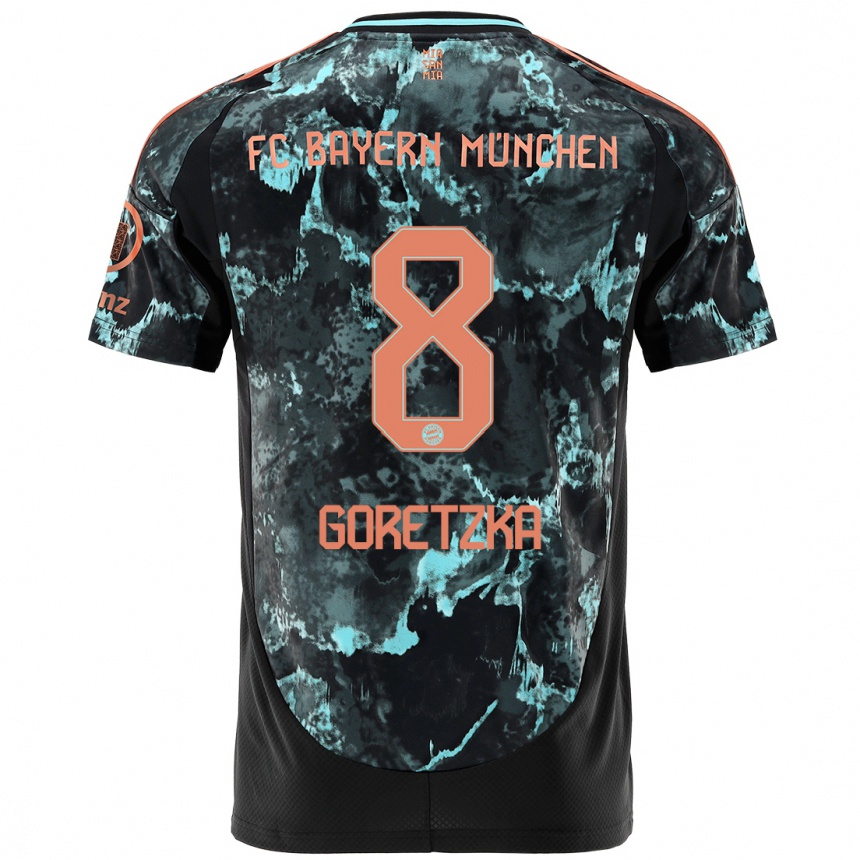 Niño Fútbol Camiseta Leon Goretzka #8 Negro 2ª Equipación 2024/25