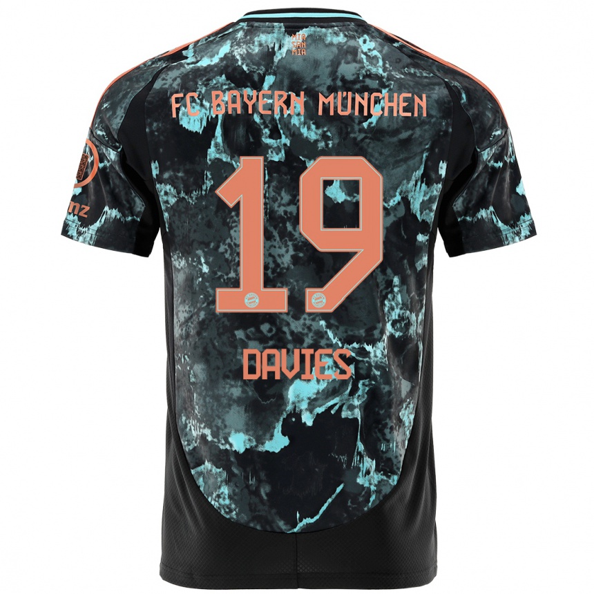 Niño Fútbol Camiseta Alphonso Davies #19 Negro 2ª Equipación 2024/25