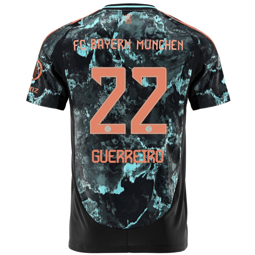 Niño Fútbol Camiseta Raphael Guerreiro #22 Negro 2ª Equipación 2024/25