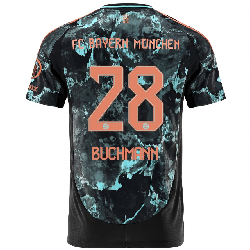 Niño Fútbol Camiseta Tarek Buchmann #28 Negro 2ª Equipación 2024/25