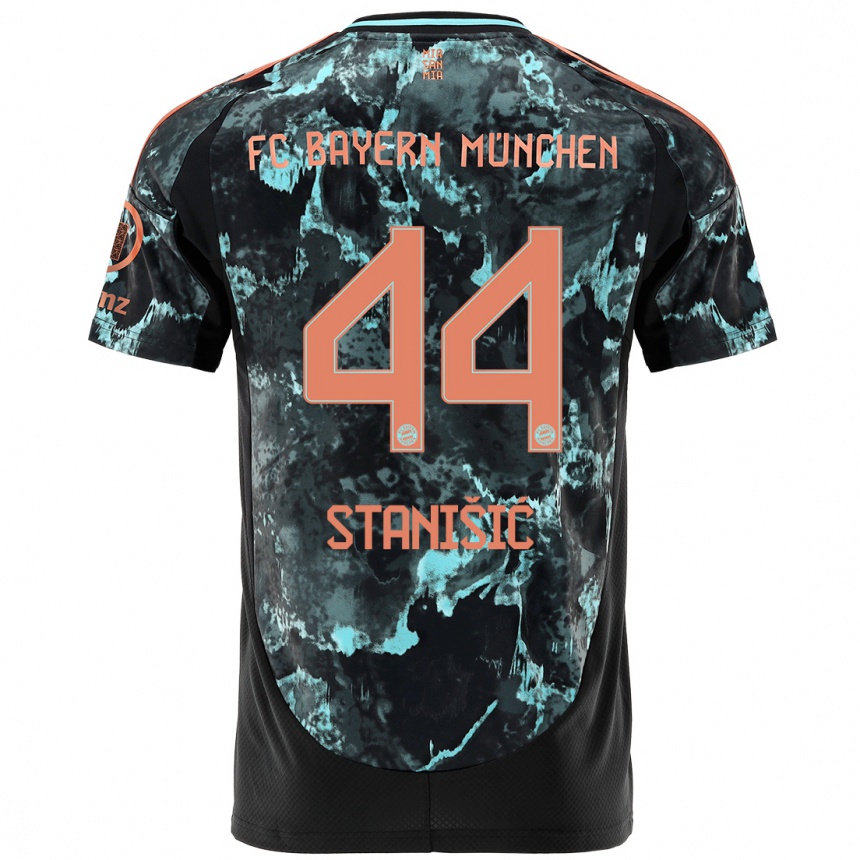 Niño Fútbol Camiseta Josip Stanisic #44 Negro 2ª Equipación 2024/25