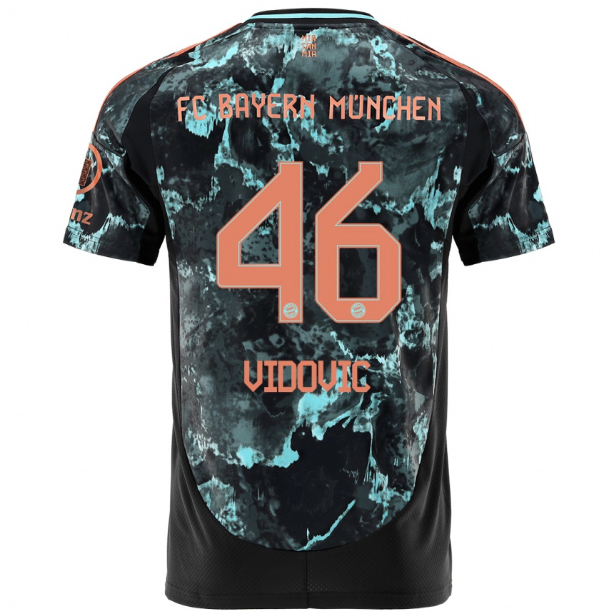 Niño Fútbol Camiseta Gabriel Vidovic #46 Negro 2ª Equipación 2024/25