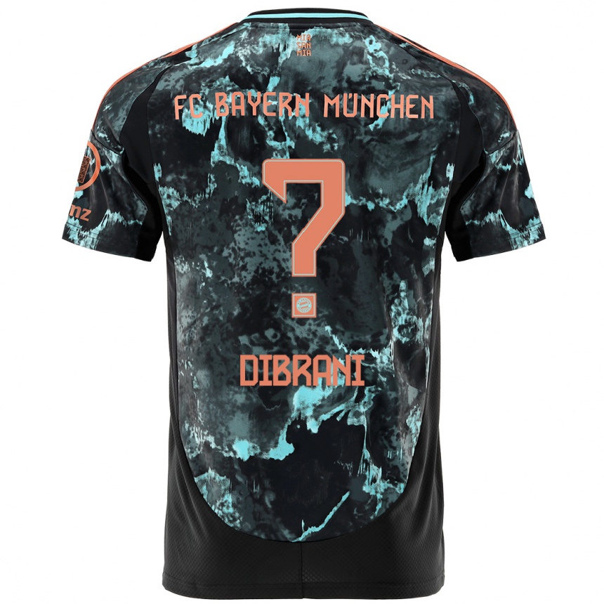 Niño Fútbol Camiseta Benjamin Dibrani #0 Negro 2ª Equipación 2024/25