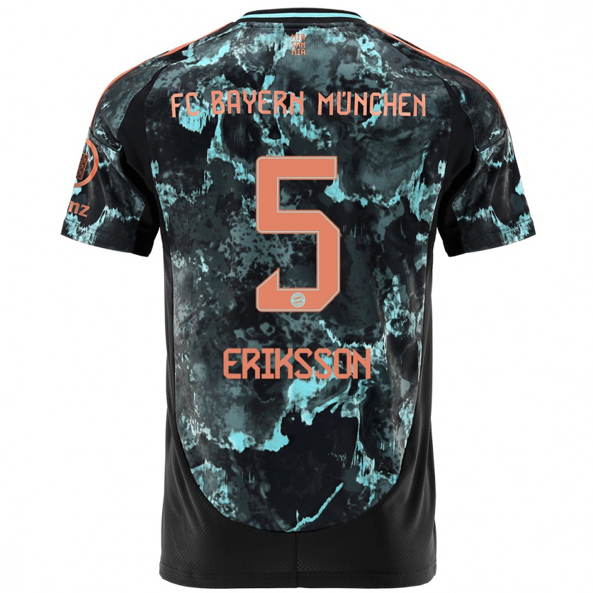 Niño Fútbol Camiseta Magdalena Eriksson #5 Negro 2ª Equipación 2024/25