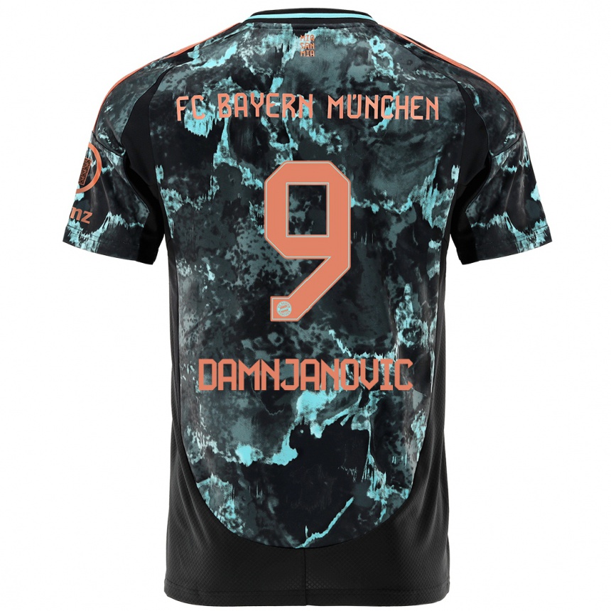 Niño Fútbol Camiseta Jovana Damnjanovic #9 Negro 2ª Equipación 2024/25