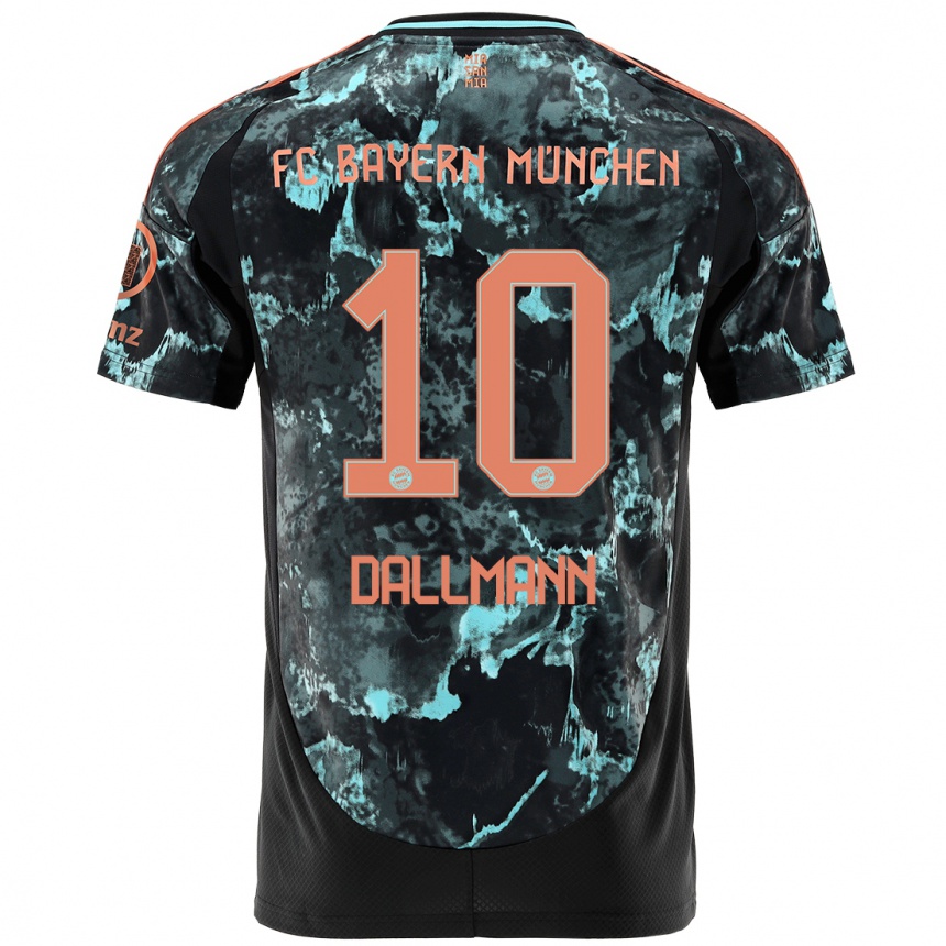 Niño Fútbol Camiseta Linda Dallmann #10 Negro 2ª Equipación 2024/25