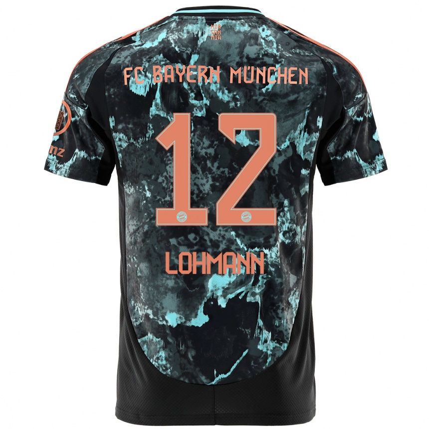 Niño Fútbol Camiseta Sydney Lohmann #12 Negro 2ª Equipación 2024/25