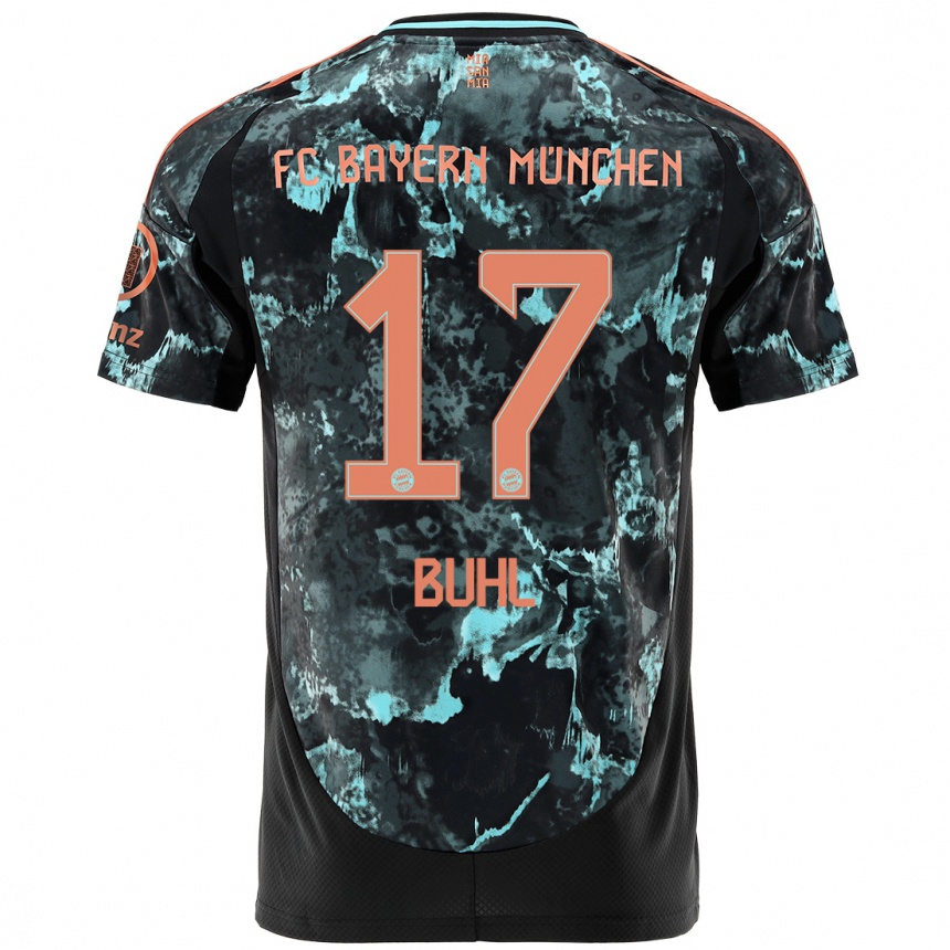 Niño Fútbol Camiseta Klara Buhl #17 Negro 2ª Equipación 2024/25