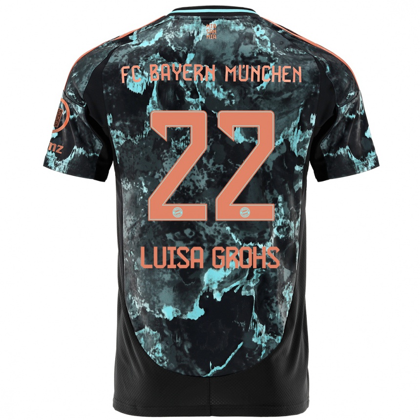 Niño Fútbol Camiseta Maria Luisa Grohs #22 Negro 2ª Equipación 2024/25