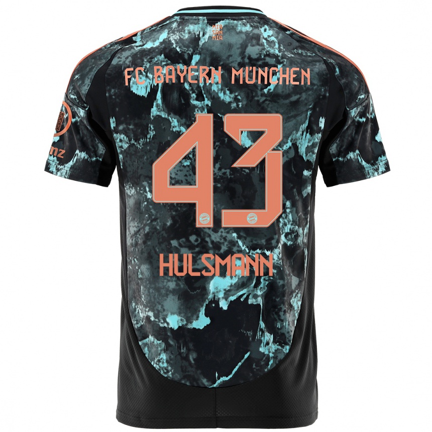 Niño Fútbol Camiseta Tom Hulsmann #43 Negro 2ª Equipación 2024/25