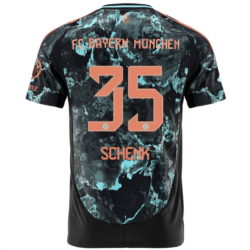 Niño Fútbol Camiseta Johannes Schenk #35 Negro 2ª Equipación 2024/25