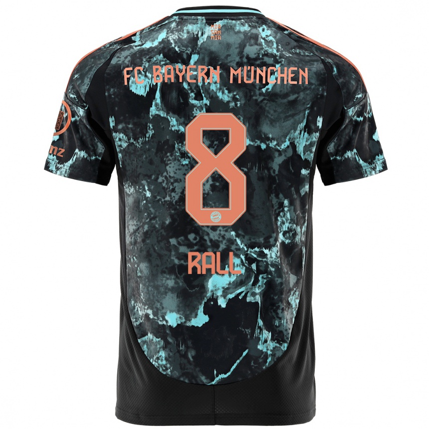 Niño Fútbol Camiseta Maximiliane Rall #8 Negro 2ª Equipación 2024/25