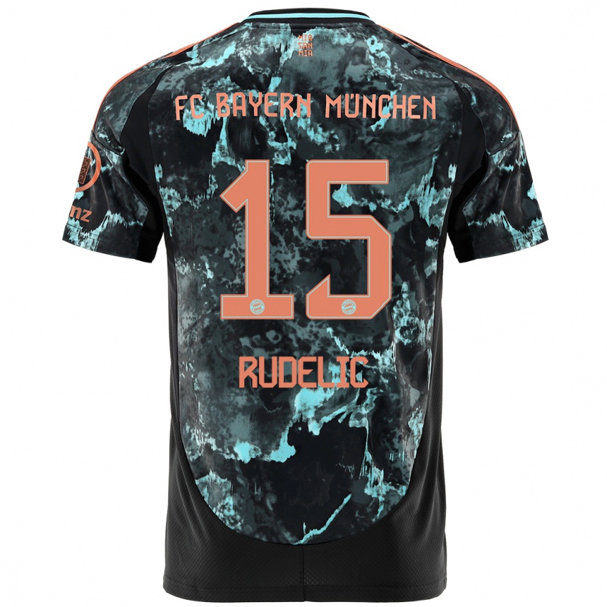 Niño Fútbol Camiseta Ivana Rudelic #15 Negro 2ª Equipación 2024/25