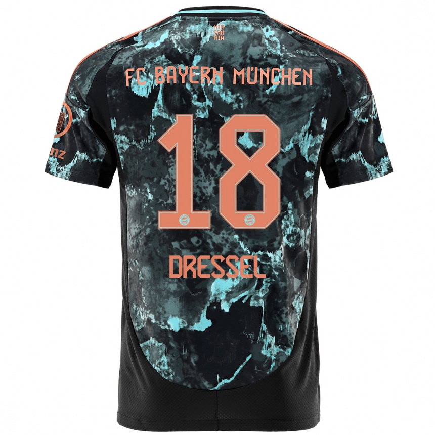 Niño Fútbol Camiseta Timon Dressel #18 Negro 2ª Equipación 2024/25