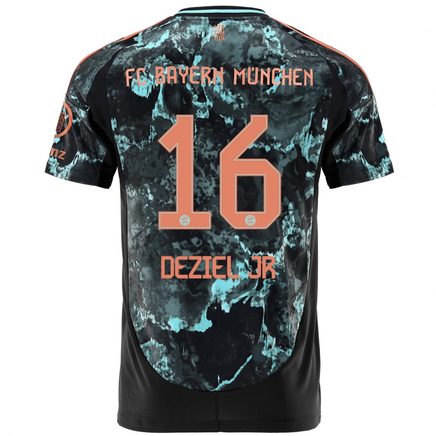 Niño Fútbol Camiseta Robert Deziel Jr #16 Negro 2ª Equipación 2024/25