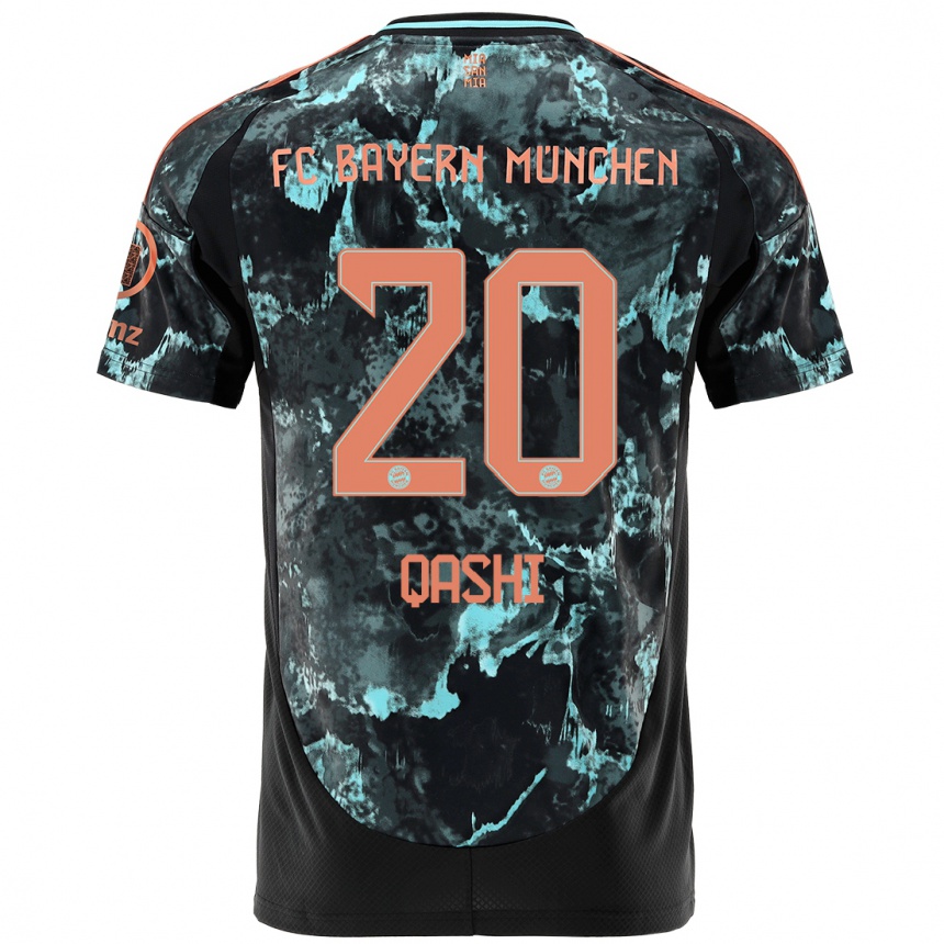 Niño Fútbol Camiseta Yousef Qashi #20 Negro 2ª Equipación 2024/25