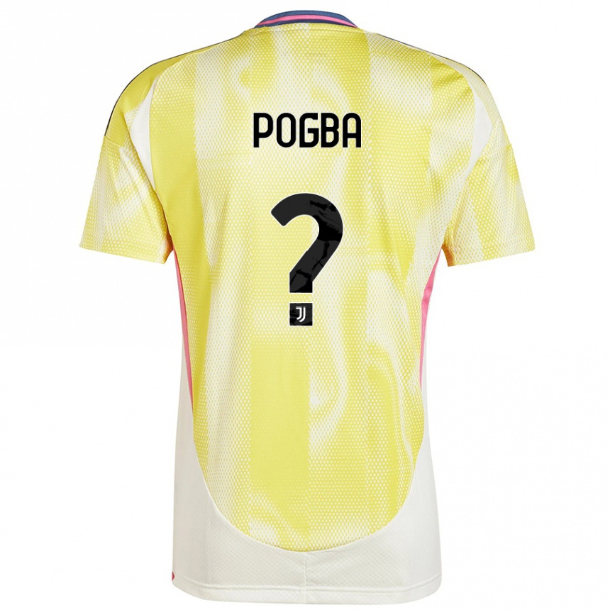 Niño Fútbol Camiseta Paul Pogba #0 Amarillo Solar 2ª Equipación 2024/25