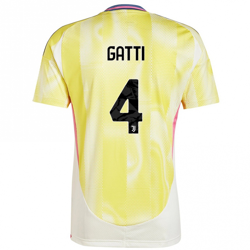 Niño Fútbol Camiseta Federico Gatti #4 Amarillo Solar 2ª Equipación 2024/25