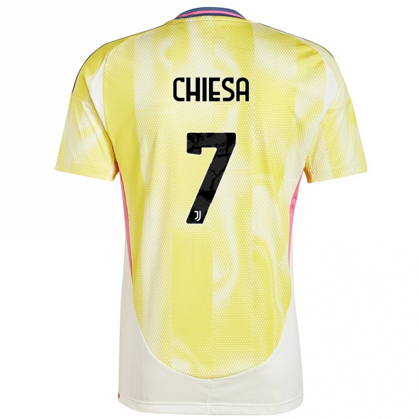 Niño Fútbol Camiseta Federico Chiesa #7 Amarillo Solar 2ª Equipación 2024/25