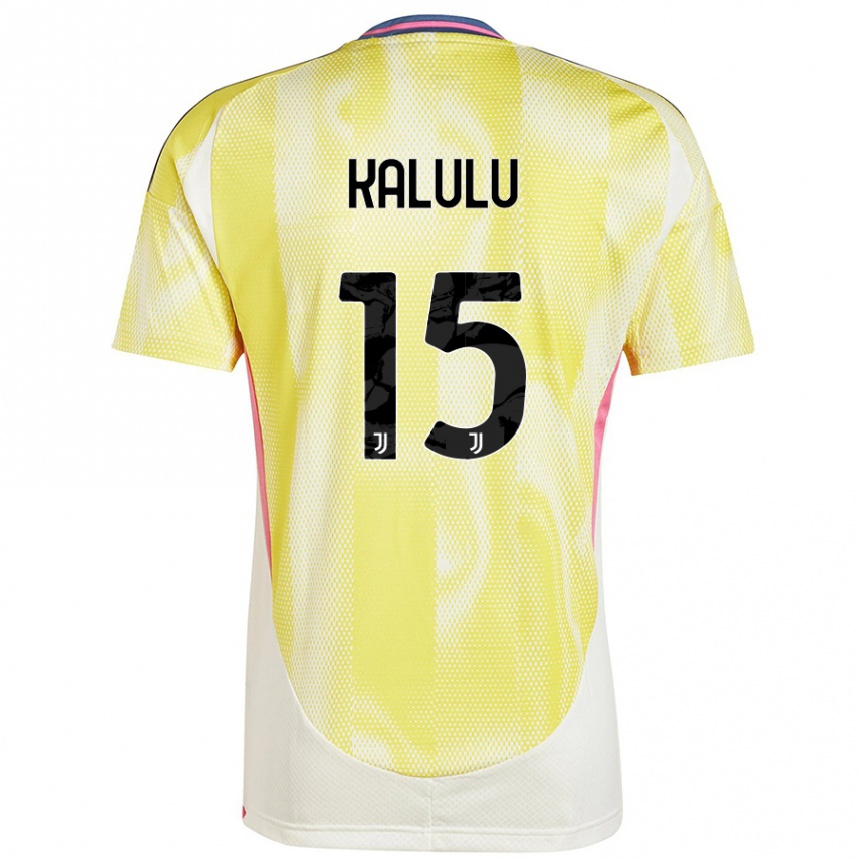 Niño Fútbol Camiseta Pierre Kalulu #15 Amarillo Solar 2ª Equipación 2024/25