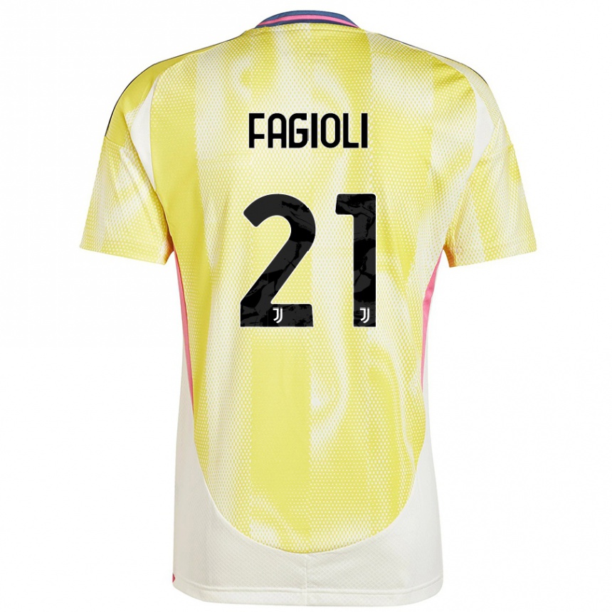 Niño Fútbol Camiseta Nicolo Fagioli #21 Amarillo Solar 2ª Equipación 2024/25