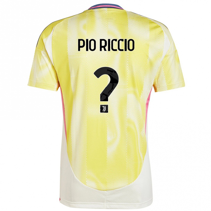 Niño Fútbol Camiseta Alessandro Pio Riccio #0 Amarillo Solar 2ª Equipación 2024/25