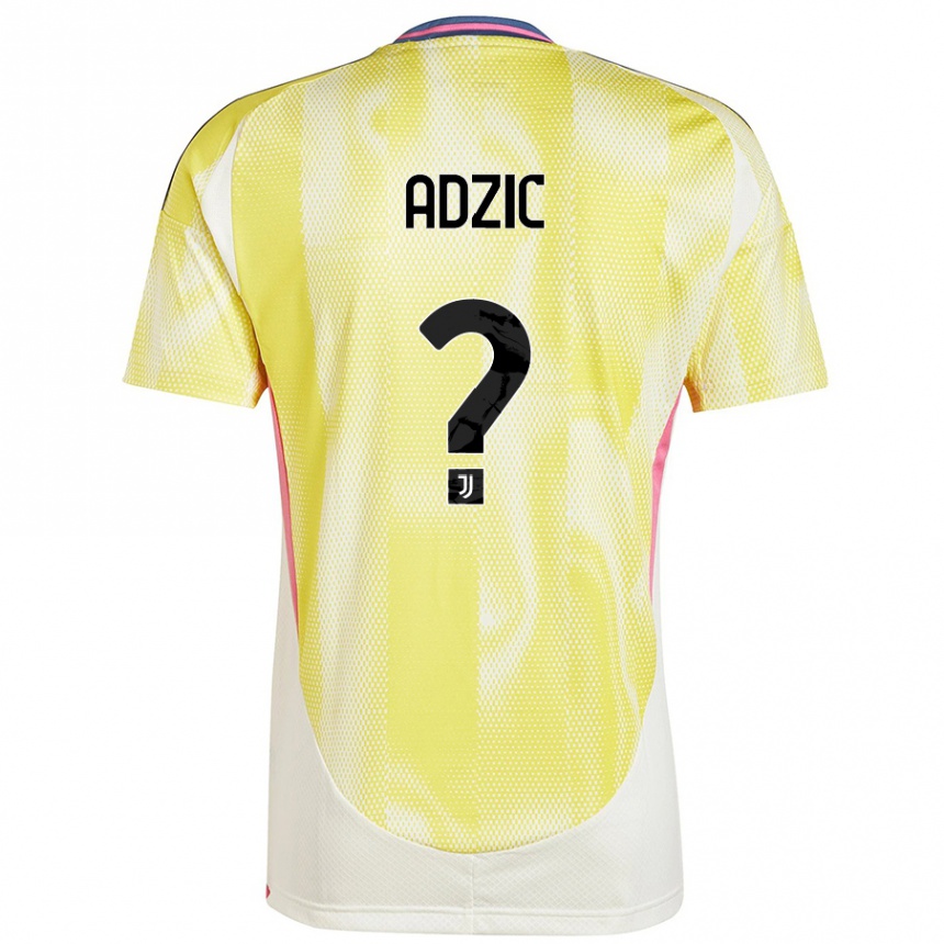 Niño Fútbol Camiseta Vasilije Adzic #0 Amarillo Solar 2ª Equipación 2024/25