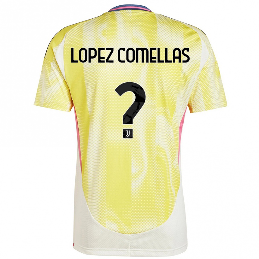 Niño Fútbol Camiseta Ivan Lopez Comellas #0 Amarillo Solar 2ª Equipación 2024/25