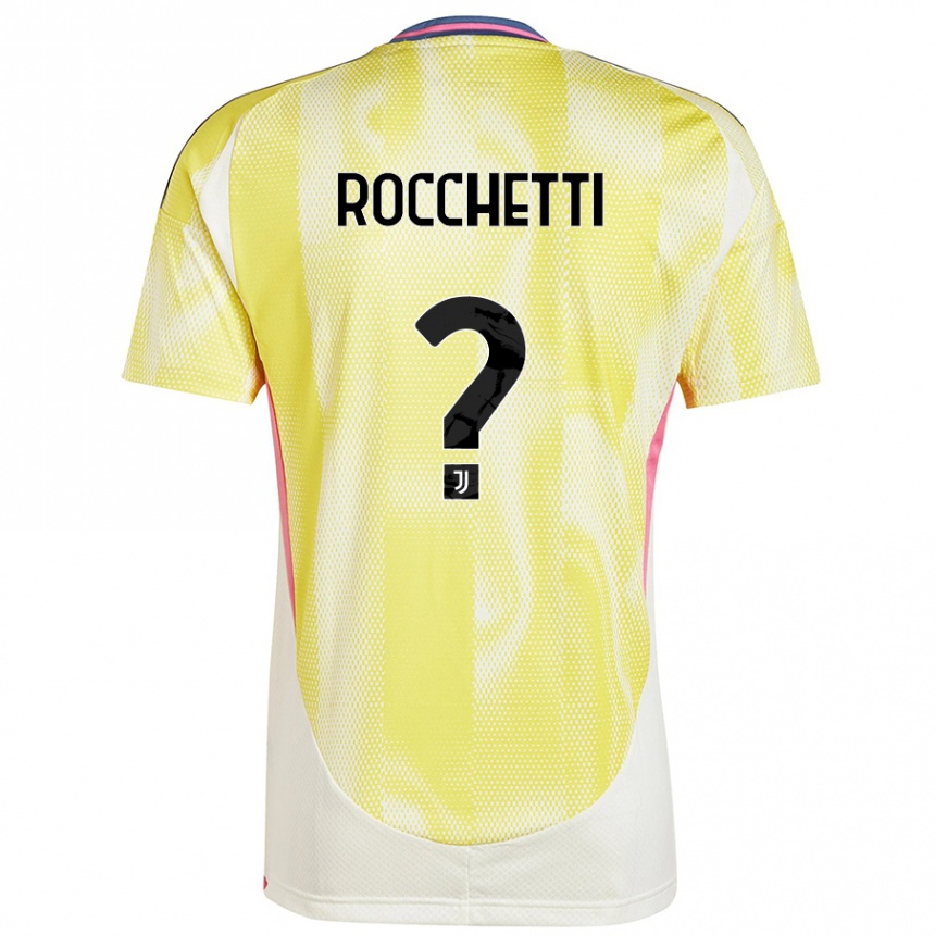 Niño Fútbol Camiseta Edoardo Rocchetti #0 Amarillo Solar 2ª Equipación 2024/25