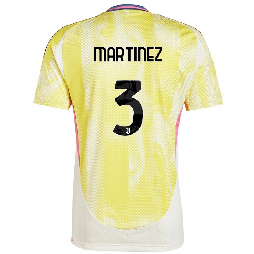 Niño Fútbol Camiseta Bruno Martinez #3 Amarillo Solar 2ª Equipación 2024/25