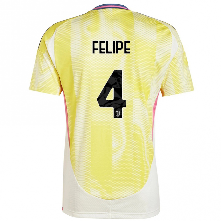 Niño Fútbol Camiseta Pedro Felipe #4 Amarillo Solar 2ª Equipación 2024/25