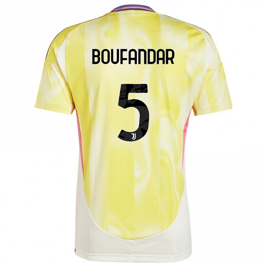 Niño Fútbol Camiseta Adam Boufandar #5 Amarillo Solar 2ª Equipación 2024/25