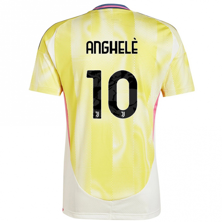 Niño Fútbol Camiseta Lorenzo Anghelè #10 Amarillo Solar 2ª Equipación 2024/25