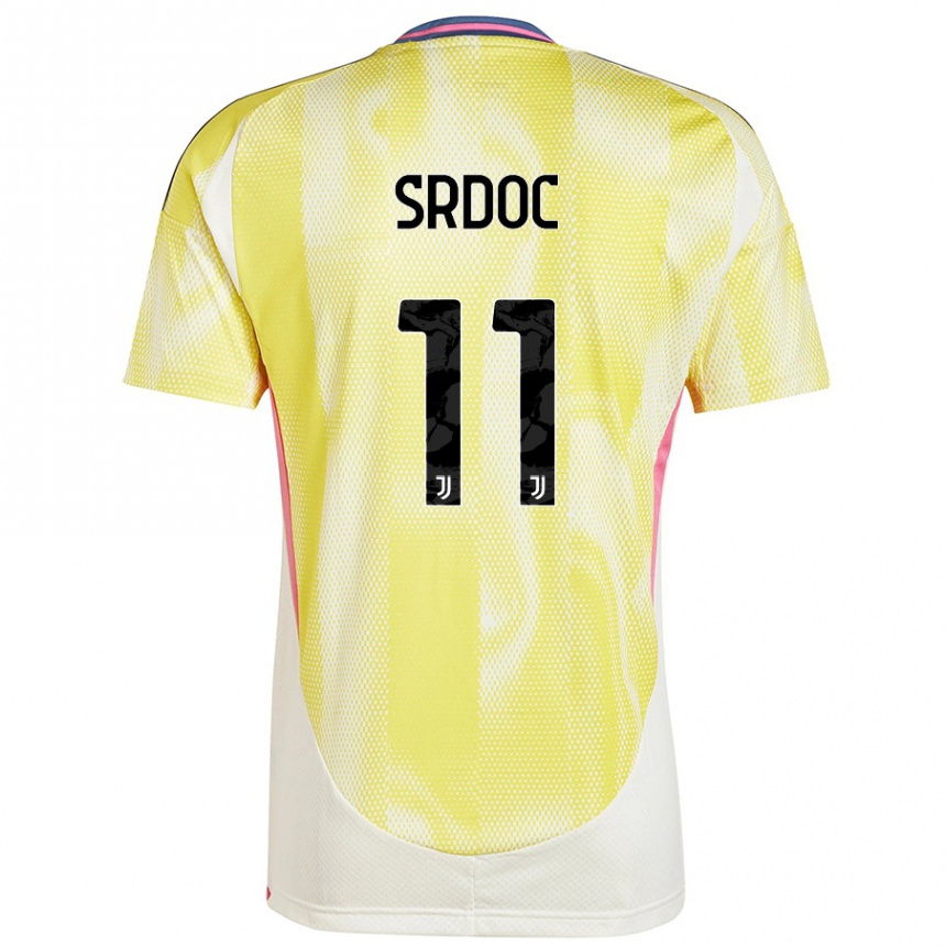 Niño Fútbol Camiseta Ivano Srdoc #11 Amarillo Solar 2ª Equipación 2024/25