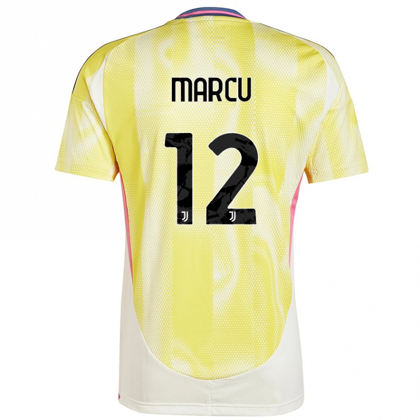 Niño Fútbol Camiseta Alessio Marcu #12 Amarillo Solar 2ª Equipación 2024/25