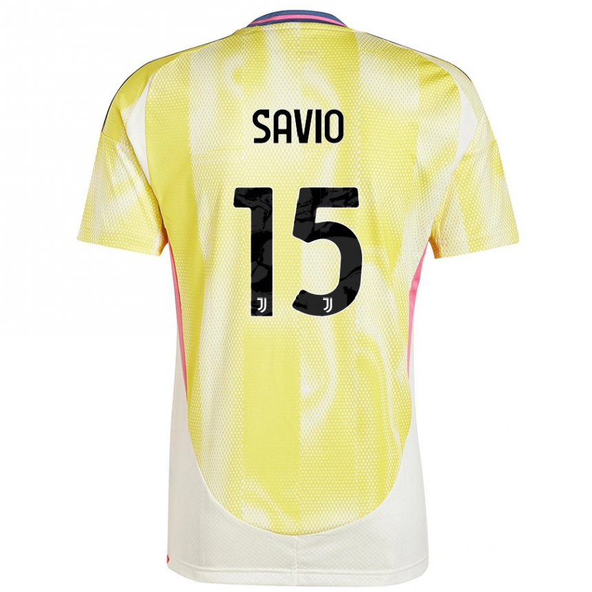 Niño Fútbol Camiseta Federico Savio #15 Amarillo Solar 2ª Equipación 2024/25