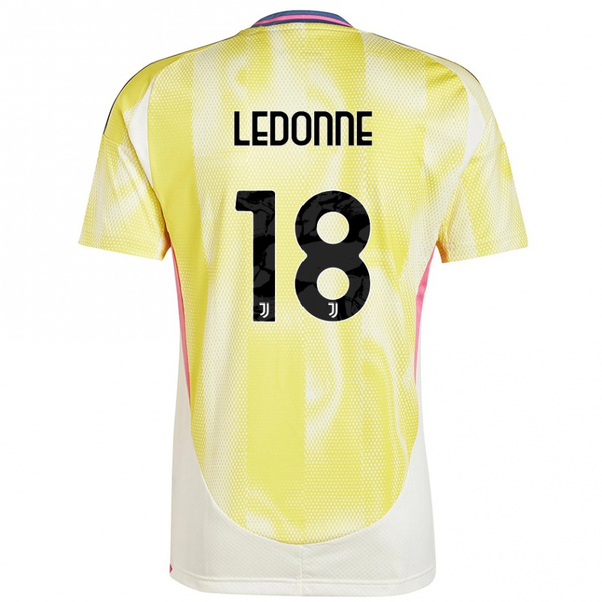 Niño Fútbol Camiseta Nicolò Ledonne #18 Amarillo Solar 2ª Equipación 2024/25