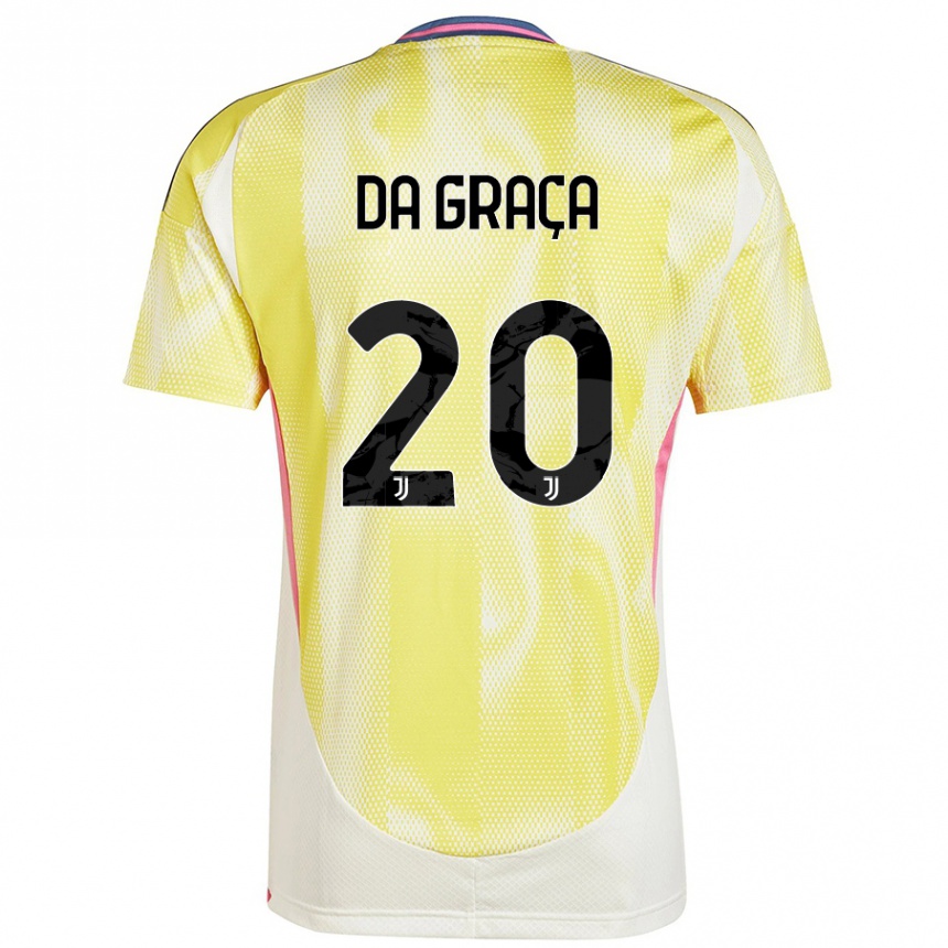 Niño Fútbol Camiseta Cosimo Da Graça #20 Amarillo Solar 2ª Equipación 2024/25