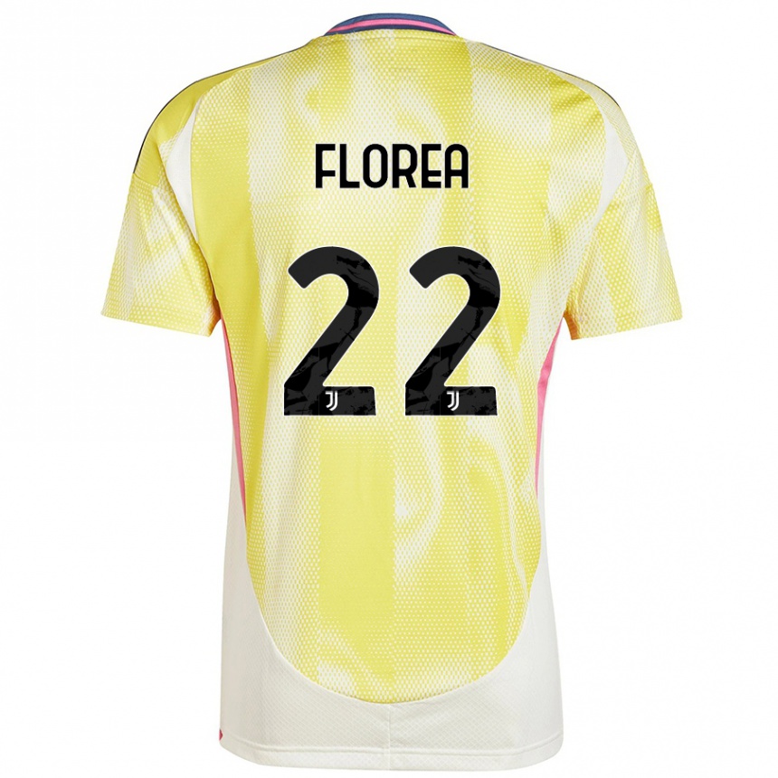 Niño Fútbol Camiseta Andrei Florea #22 Amarillo Solar 2ª Equipación 2024/25