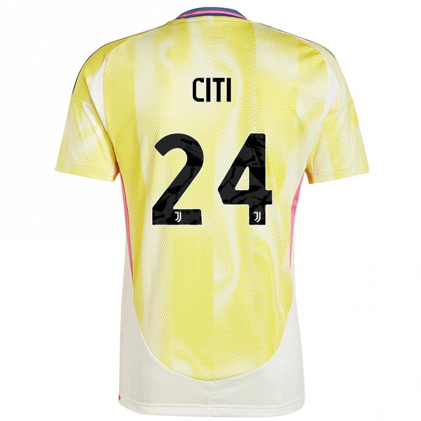 Niño Fútbol Camiseta Alessandro Citi #24 Amarillo Solar 2ª Equipación 2024/25