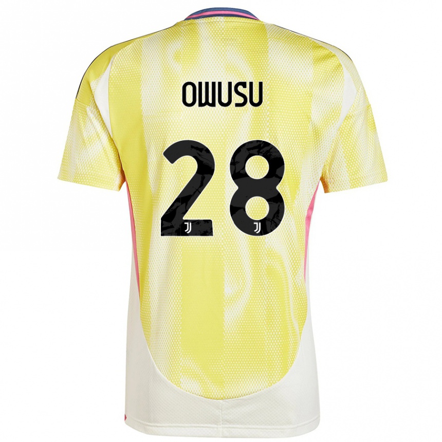 Niño Fútbol Camiseta Augusto Owusu #28 Amarillo Solar 2ª Equipación 2024/25