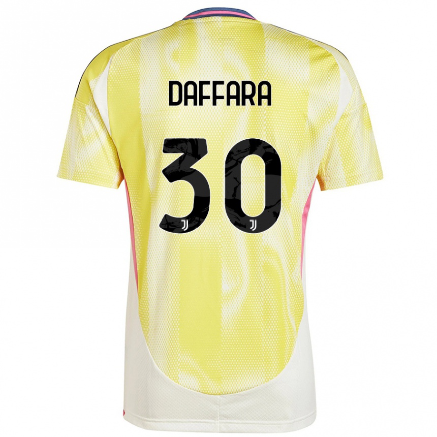 Niño Fútbol Camiseta Giovanni Daffara #30 Amarillo Solar 2ª Equipación 2024/25