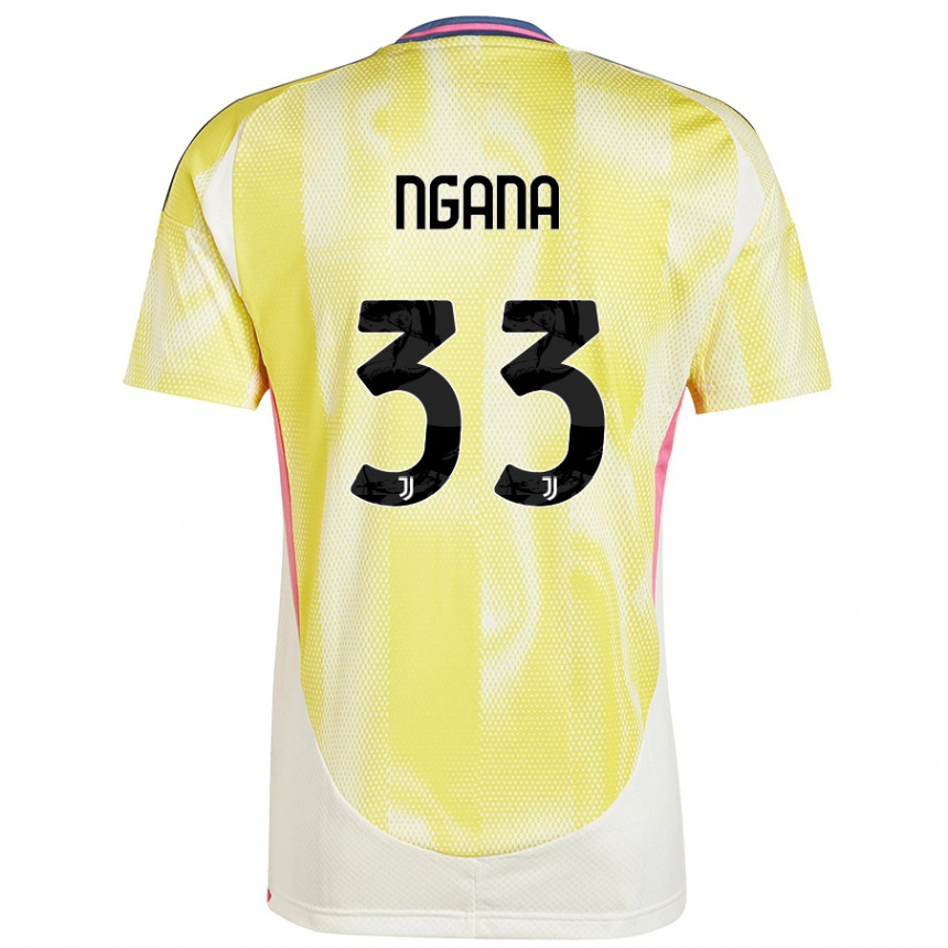 Niño Fútbol Camiseta Valdes Ngana #33 Amarillo Solar 2ª Equipación 2024/25