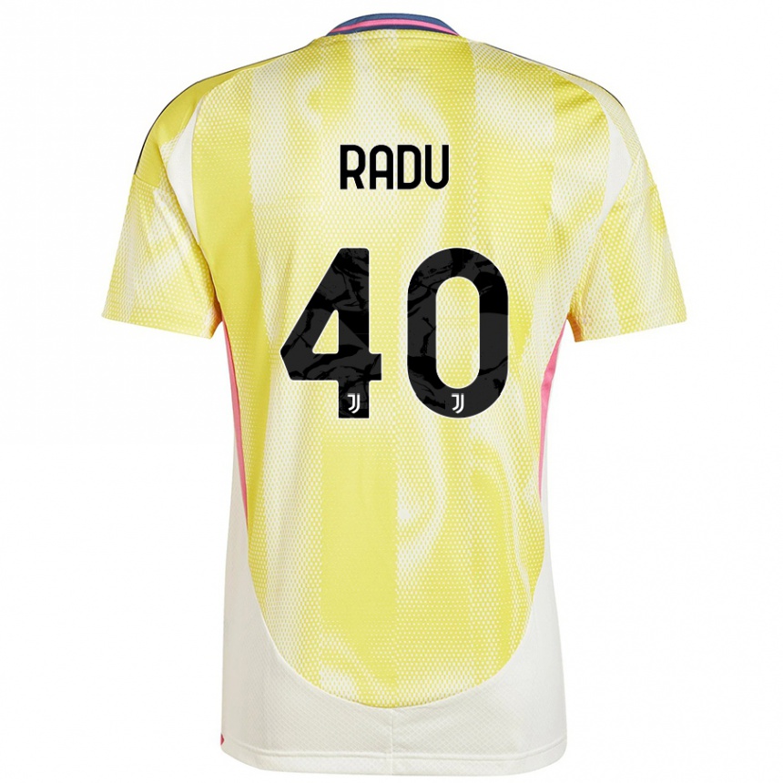 Niño Fútbol Camiseta Riccardo Radu #40 Amarillo Solar 2ª Equipación 2024/25